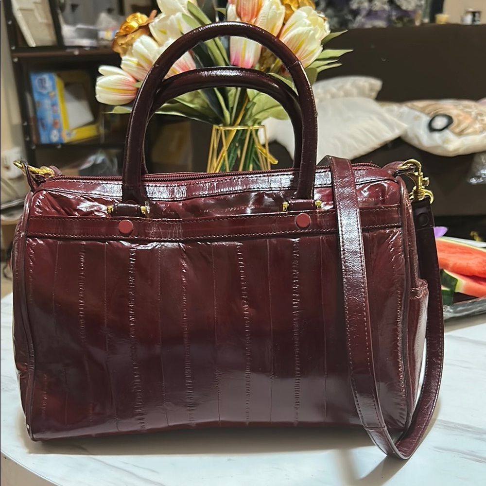Eel Skin Leather Handbag